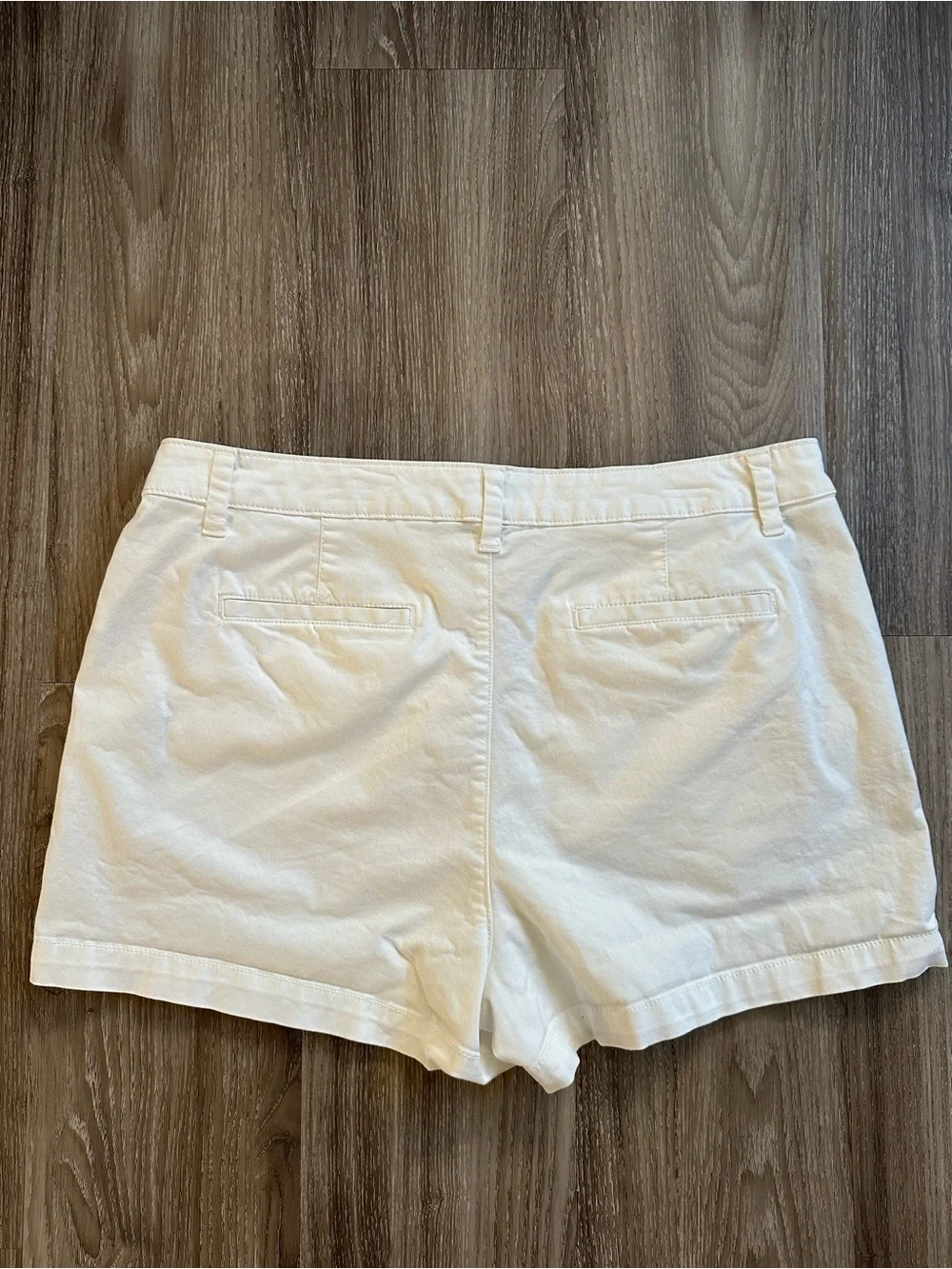 a new day Cream High-Rise Cotton Bermuda Shorts